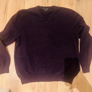 The Men's Store Purple V-Neck Sweater